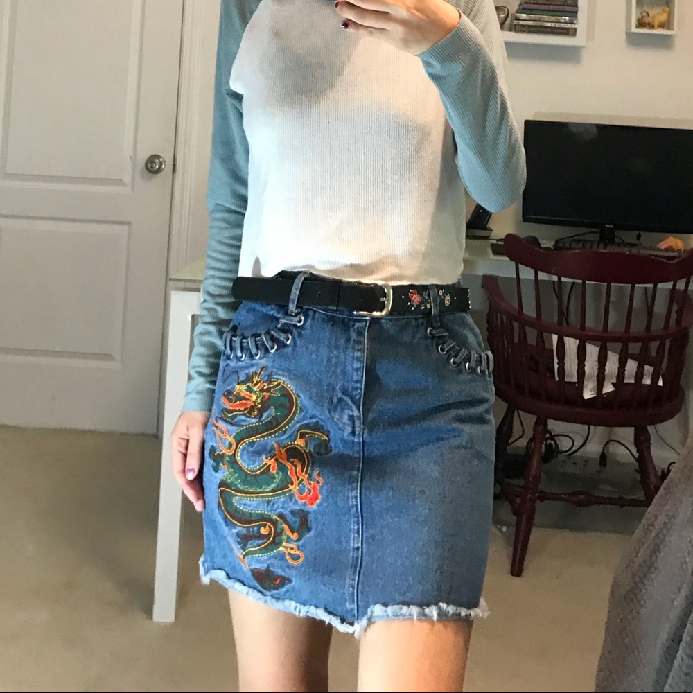 Fashion Nova Jean skirt